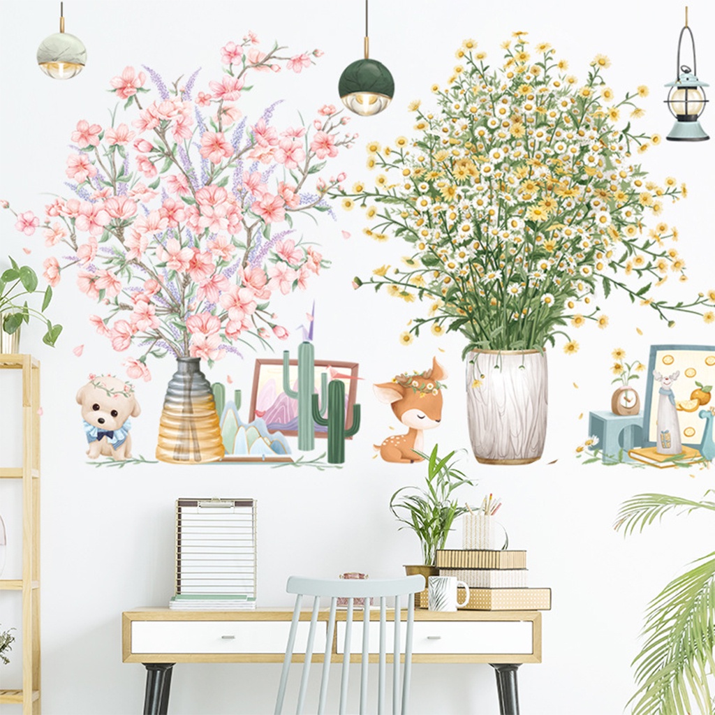 Decal dán tường Hàn Quốc có sẵn keo dính trang trí nhà cửa, phòng ngủ C91