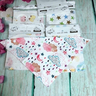 KHĂN YẾM COTTON CHO BÉ CÓ CÚC BẤM