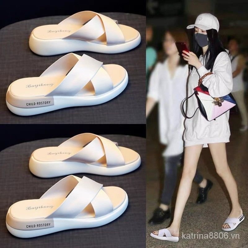 Dép sandal đế xuồng thời trang mùa hè xinh xắn cho nữ