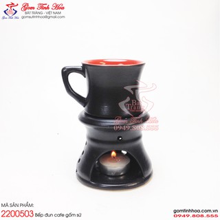 Bếp đun cafe gốm sứ dáng cốc eo Gốm sứ Bát Tràng