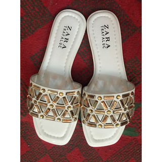 Dép bệt ZaRA đính hạt nhựa xinh yêu