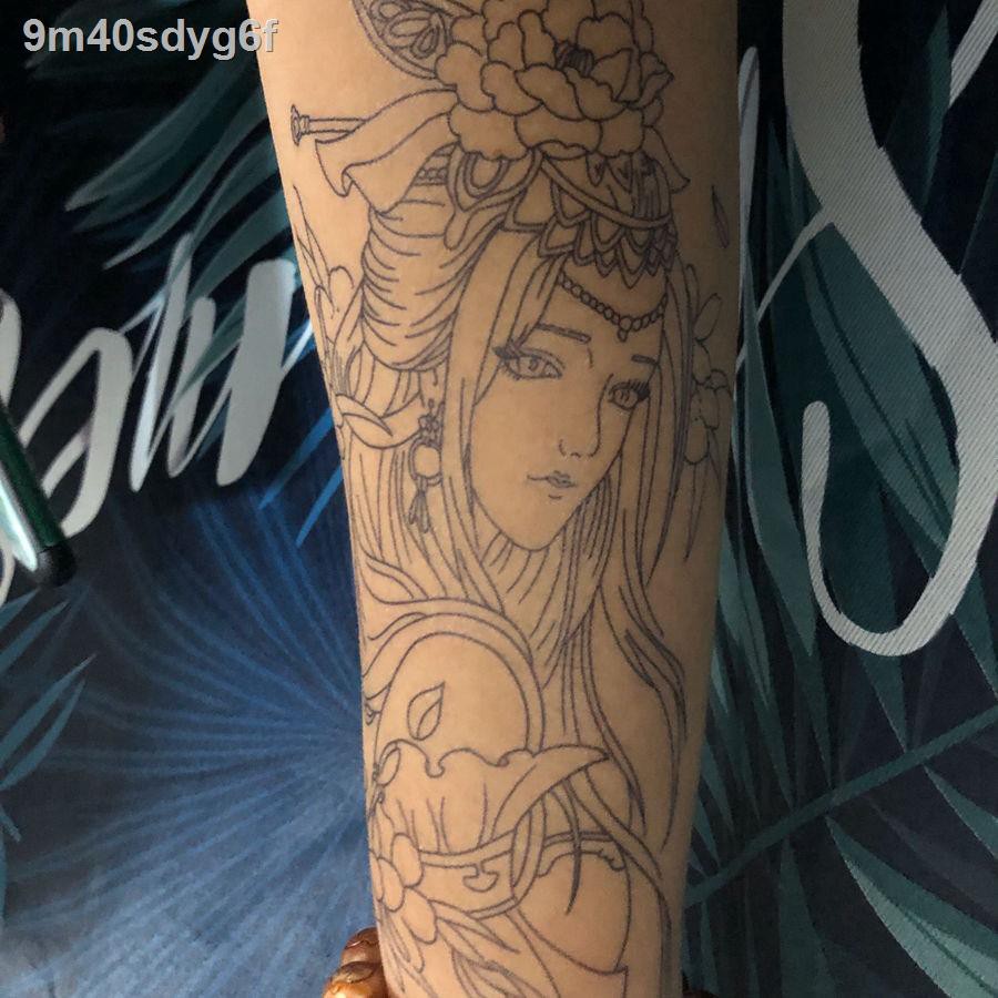 ✣❂Hình xăm bát nhã xã hội hoa cánh tay nửa cánh tay dán hình xăm không thấm nước lâu dài mô phỏng