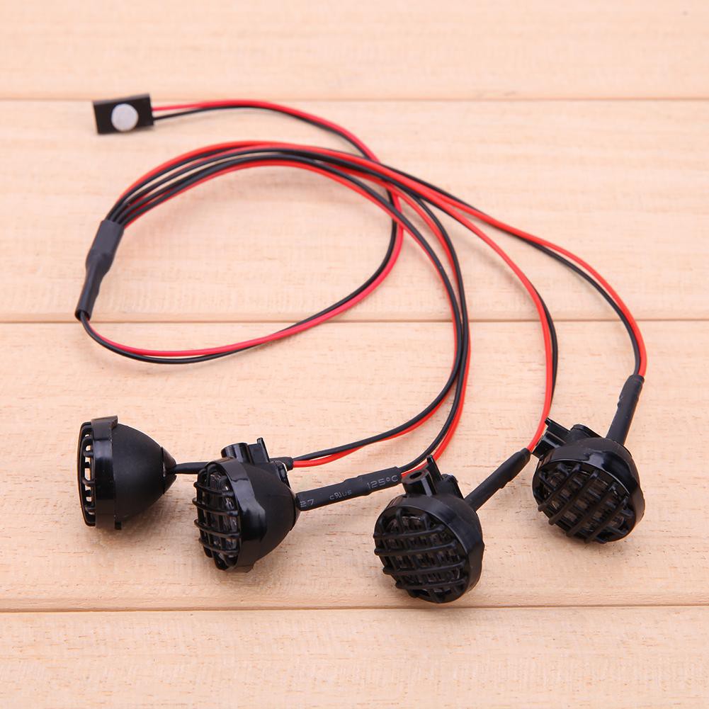 Đèn 4 LED hình tròn chuyên dụng cho xe leo núi / xe địa hình RC
