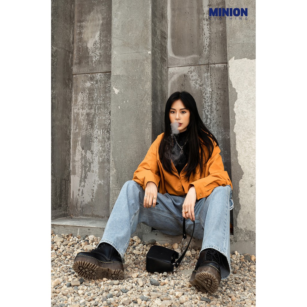 Giày boots da cổ cao MINION CLOTHING đế 5cm phong cách Ulzzang Streetwear Hàn Quốc G2602 | BigBuy360 - bigbuy360.vn