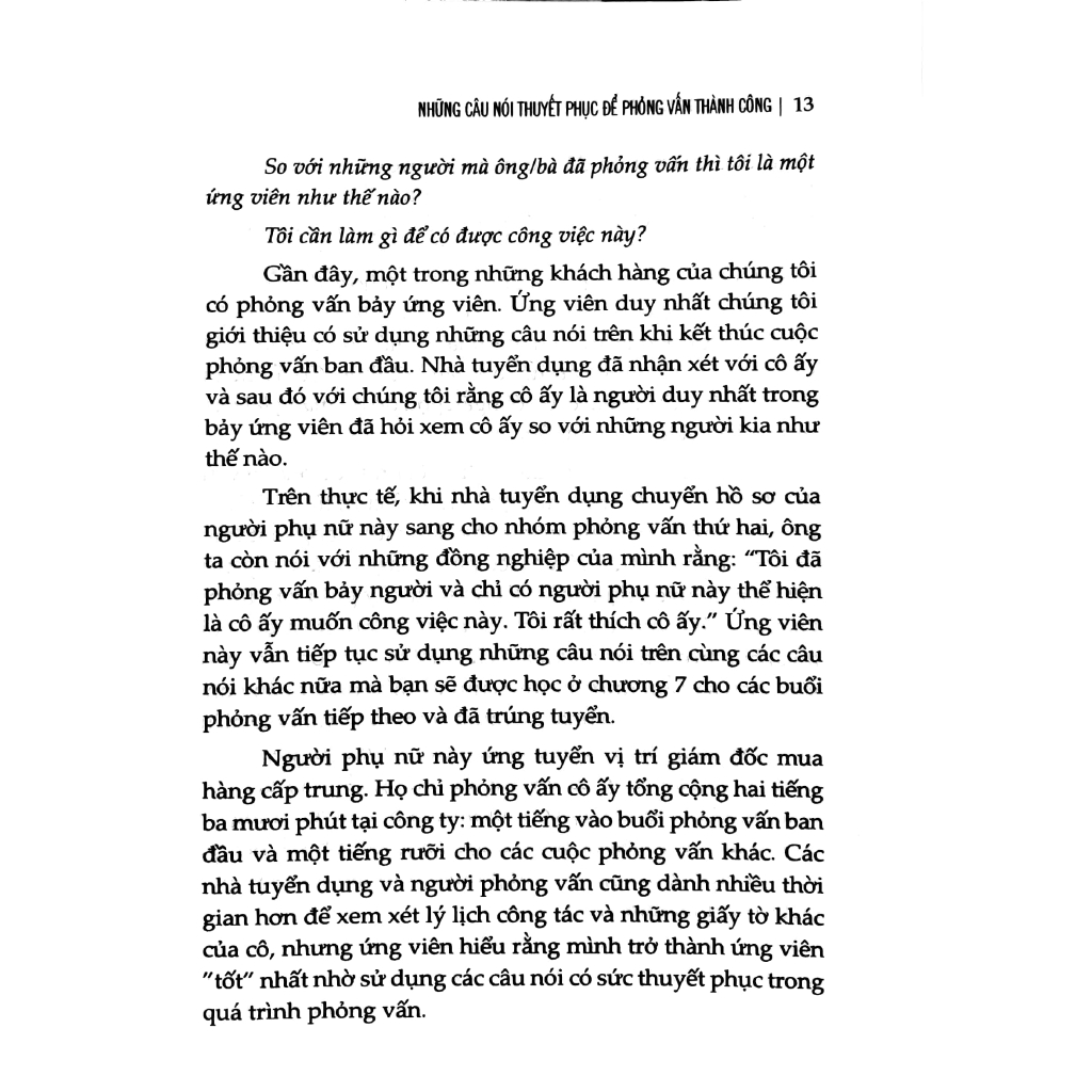 Sách - Những Câu Nói Thuyết Phục Để Phỏng Vấn Thành Công
