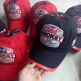 Nón Hockey California Trắng Đen Đỏ