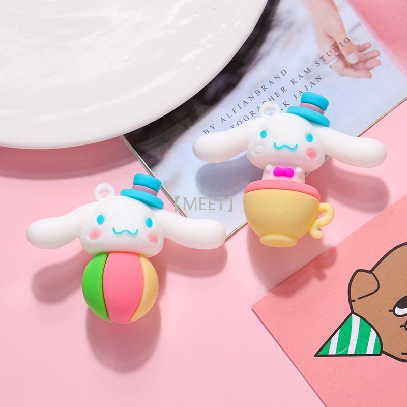 Túi 1 Móc Khóa DIY Hình Chú Chó Tai To Hoạt Hình Đáng Yêu