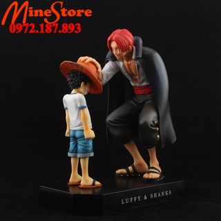 Mô hình Luffy - Shanks Tóc Đỏ - Mô Hình One Piece Ký ức Luffy Cảnh cổ điển