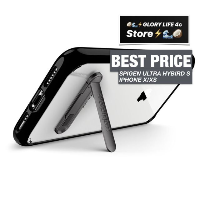 Ốp Lưng Cho iPhone X Spigen Ultra Hybrid _ Viền đen