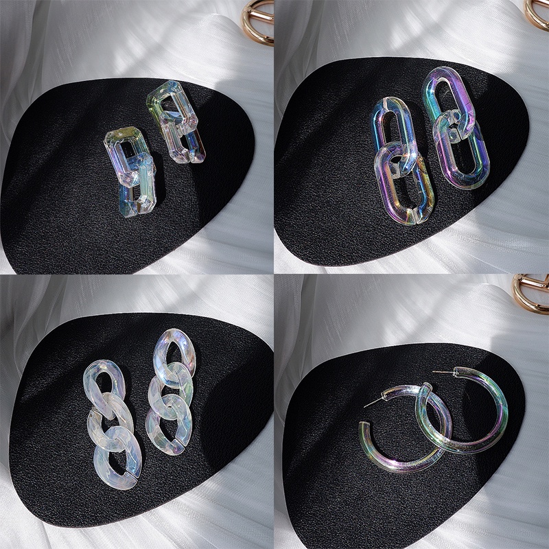 Khuyên Tai Acrylic Trong Suốt Nhiều Hình Dạng Độc Đáo