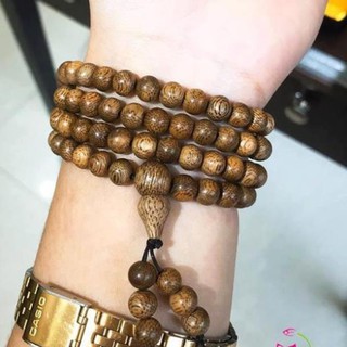 Vòng tay [Trầm hương 100%-Hàng cao cấp loại 1] Vòng Tay Trầm Hương Chuỗi Tràng Hạt 108 Trầm Tốc Lào Tự Nhiên