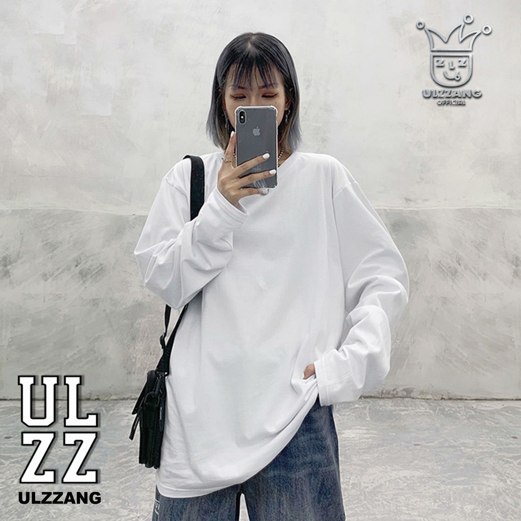 Áo thun dài tay local brand ULZZ ulzzang trơn dáng unisex form rộng U-32