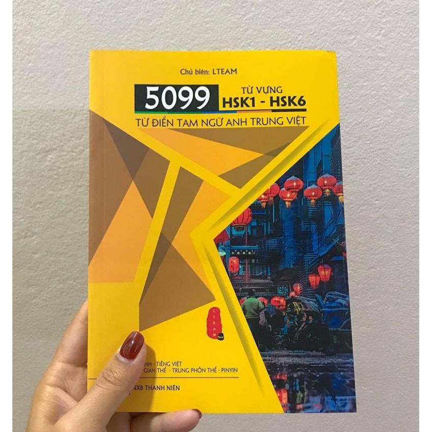 Sách - 5099 từ vựng HSK1 – HSK6 tam ngữ Anh – Trung – Việt Có Audio nghe