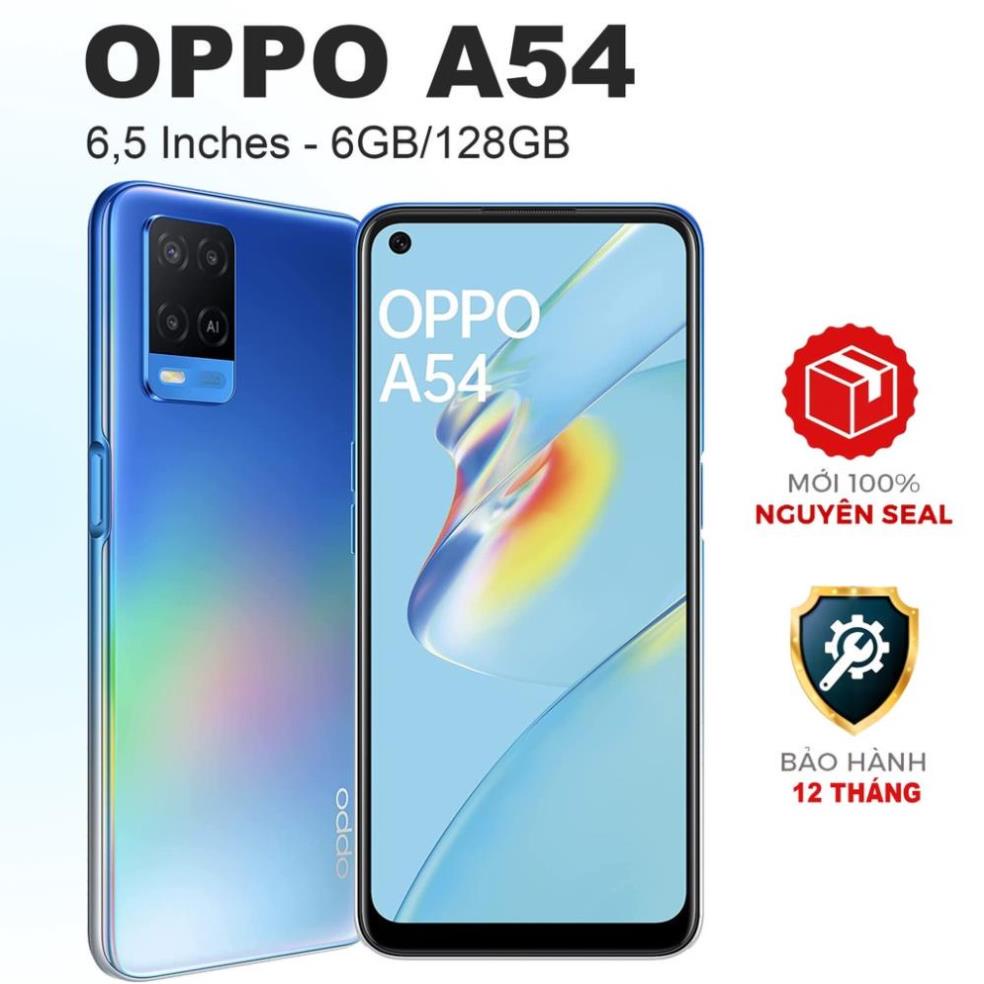 Điện thoại OPPO A54 6.5"  Hàng mới 100% fullbox nguyên seal - Lỗi 1 đổi 1 - Bảo đầy đủ 1 năm