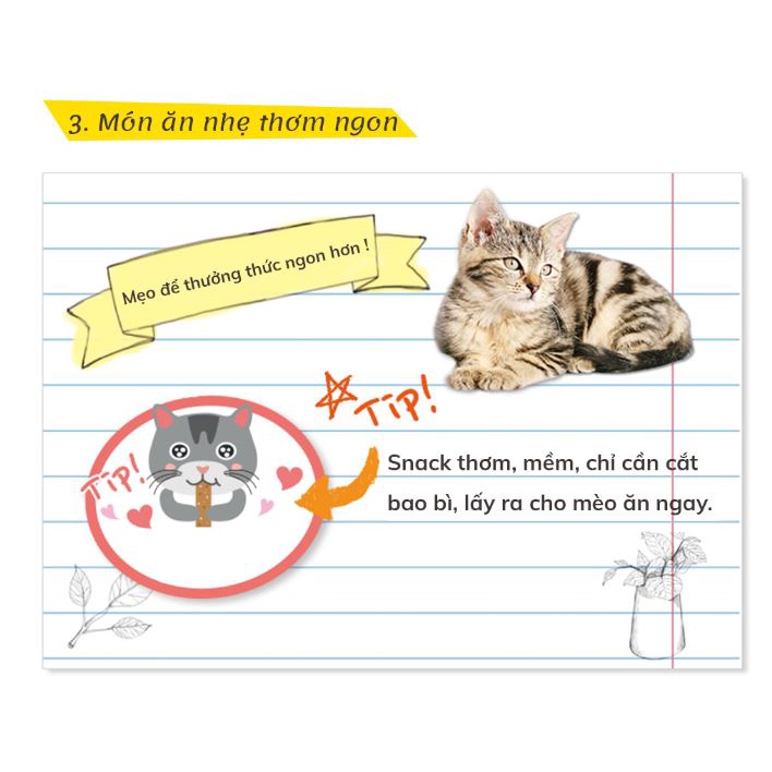 Xúc xích cho Mèo - Cá hồi hun khói Meowow - Petizen