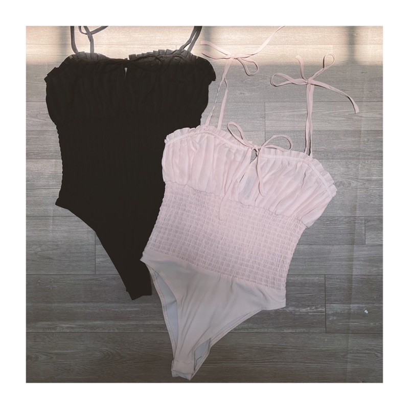 ✣♣▣Bodysuit 2 Dây Smocking Cúp Ngực F21 (CÓ BIG SIZE) | BigBuy360 - bigbuy360.vn