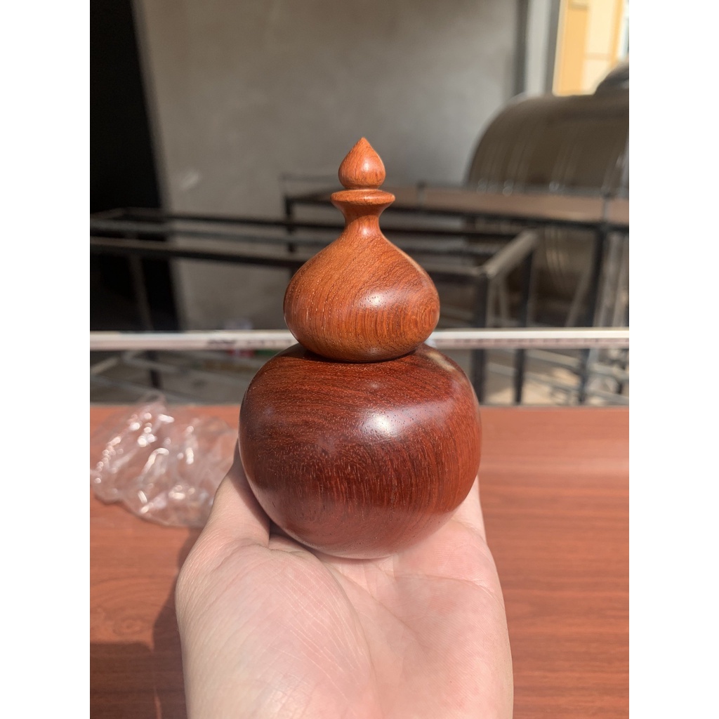Lọ tăm gỗ Hương hồ lô cao lõi gỗ già
