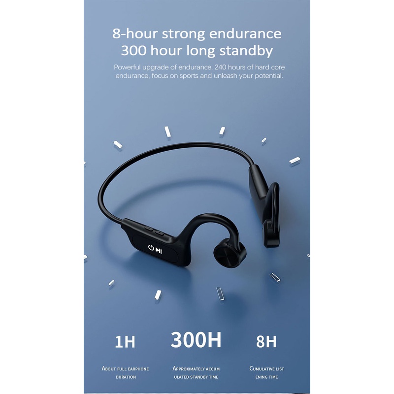 Tai nghe không dây 5.0 Truyền Âm Qua Xương Chống Nước Hỗ Trợ Thẻ Nhớ