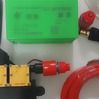 BỘ MÁY RỬA XE Dùng Bình Acquy 12v - Máy Bơm đôi - BỘ MÁY RỬA XE ĐIỆN 220V