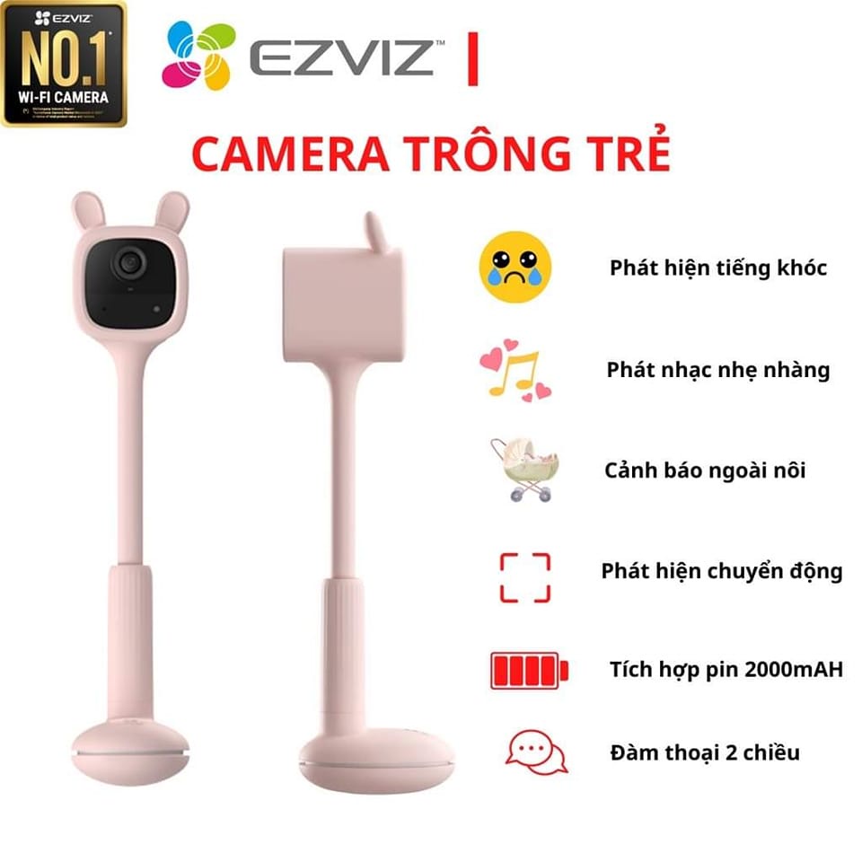 Camera wifi giám sát trẻ em, đàm thoại 2 chiều, dùng pin EZVIZ BM1