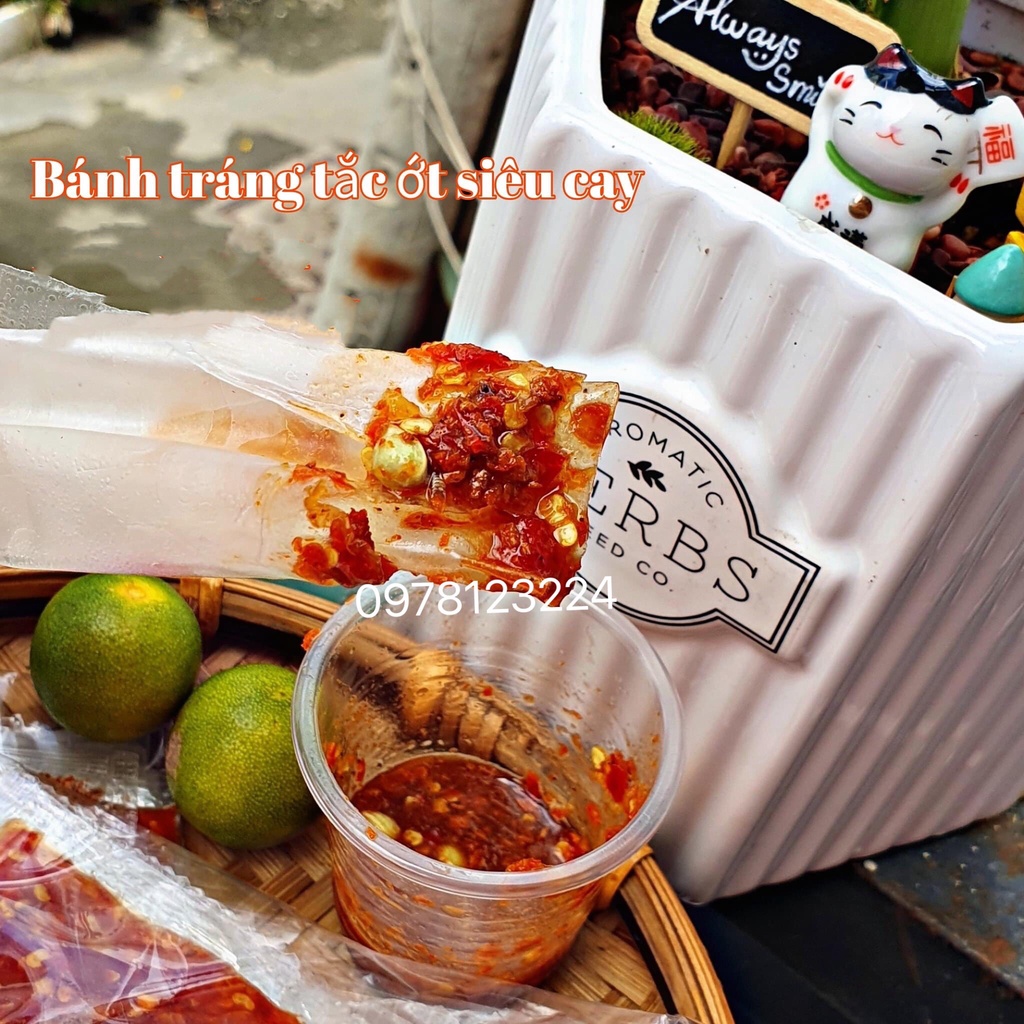 Bánh Tráng Phơi Sương Ớt Tắc  Bánh Tráng Ớt Rim Muối Tôm Cay Ngon Mê Ly- Ăn Vặt Hà Nội
