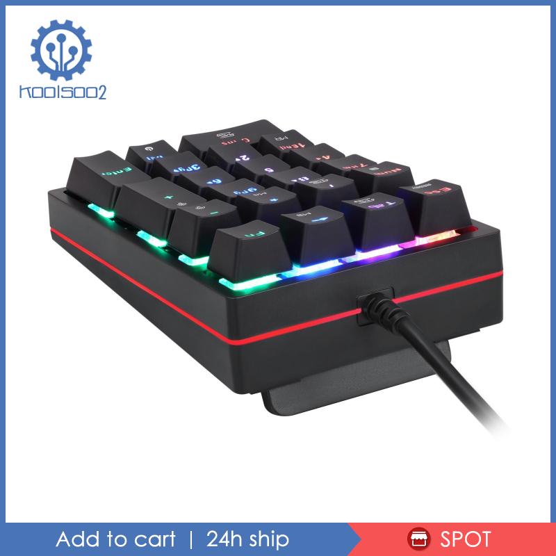 Bàn Phím Số Mini Koolsoo2 K24 21 Phím USB-C RGB Dành Cho Game Thủ