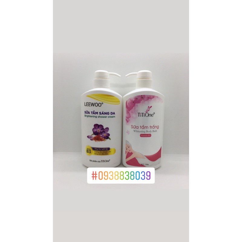 Sữa tắm trắng da tẩy da chết Titione 750g CHÍNH HÃNG