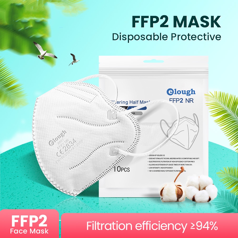 (Hàng Mới Về) Set 10 Khẩu Trang Kn95 Ce 2834 Ffp2 Có Thể Tái Sử Dụng Cho Người Lớn | BigBuy360 - bigbuy360.vn