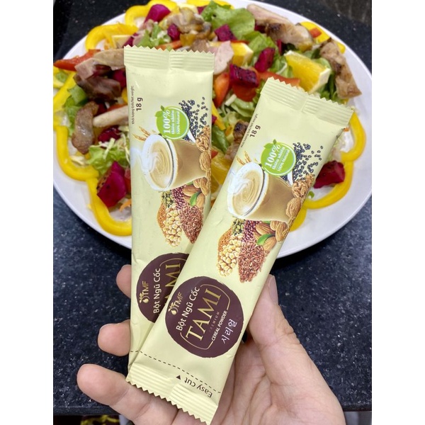 Bột ngũ cốc dinh dưỡng 18gr (có đường) , 18 loại hạt nảy mầm, không hoá chất, không hương liệu, không chất bảo quản 18g