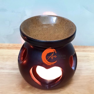[TẶNG NẾN VIÊN ĐỐT ĐÈN] - Đèn gốm đốt nến xông tinh dầu