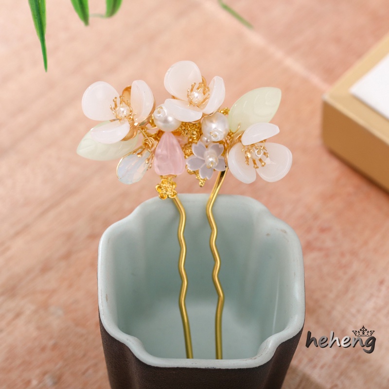 Trâm Cài Tóc Chữ U Đính Ngọc Trai Giả Thời Trang