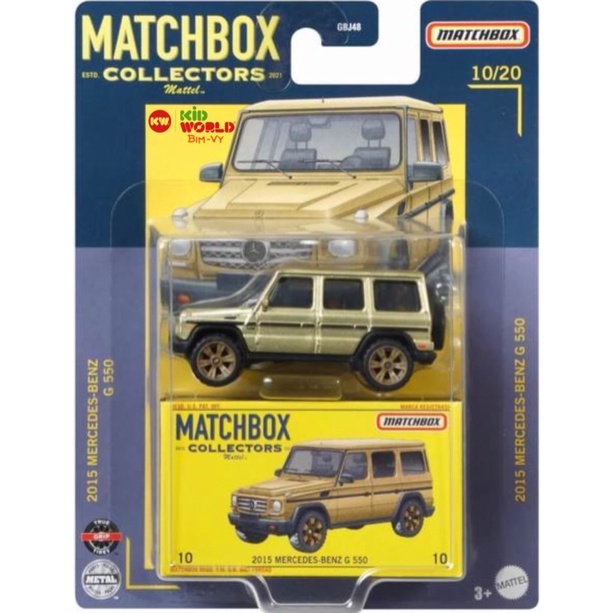 Xe mô hình Matchbox Collectors Series 2015 Mercedes-Benz G 550 GRK28, bánh cao su.