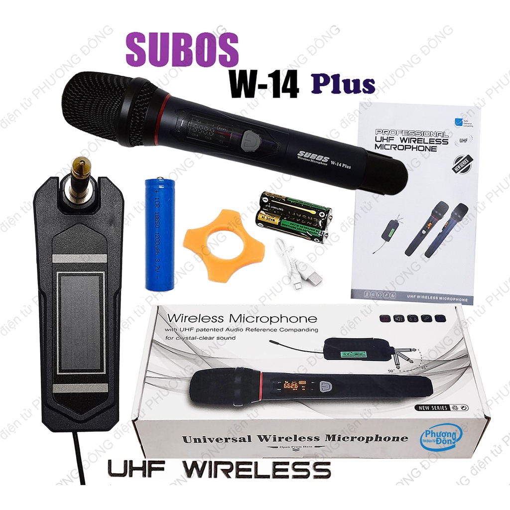 Micro không dây Universal SUBOS W-14 Cho amply-Loa kéo New Series 2021