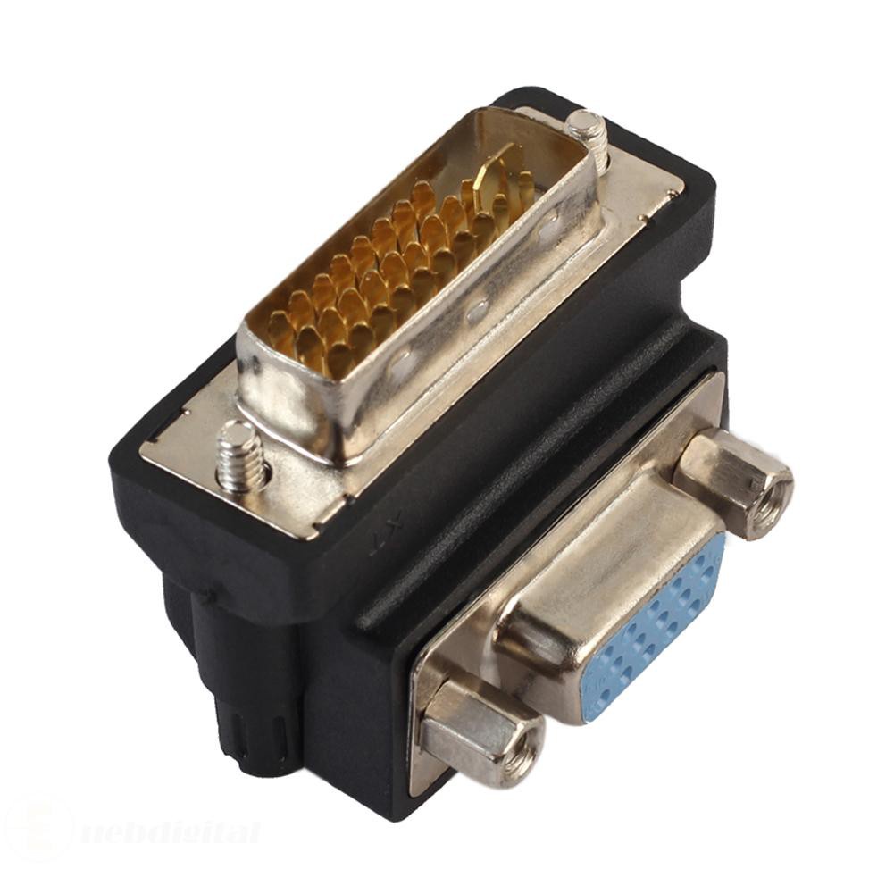 Đầu Chuyển Đổi Dvi-I 24 + 5 Male Sang Vga 15 Pin Female 90 ° | BigBuy360 - bigbuy360.vn