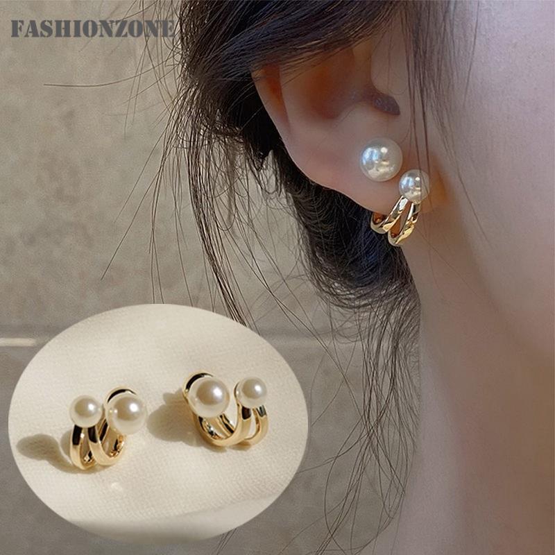 Bông Tai Mạ Bạc 925 Đính Ngọc Trai Đơn Giản Không Gây Dị Ứng Thời Trang Cho Nữ