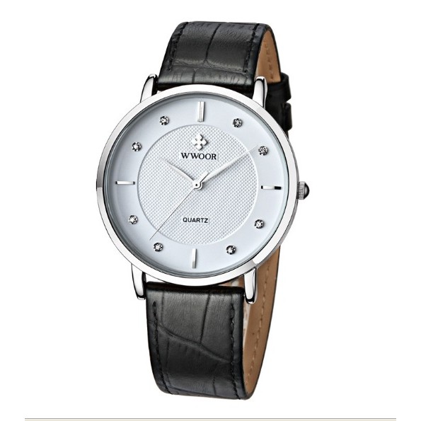 Đồng hồ Wwoor siêu mỏng dây da cao cấp