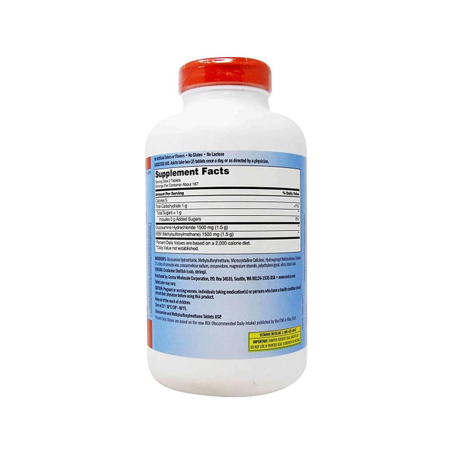 [Date 2025] Bổ Khớp Kirkland Glucosamine HCI 1500mg With MSM 1500mg 375 Viên, Thực Phẩm Chức Năng Mỹ Chính Hãng