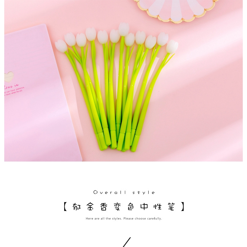 3 phong cách Hàn Quốc sáng tạo gặp gỡ màu sắc nhạt tulip gel gel bút nhỏ tươi mát và đáng yêu thi sinh viên viết bút ký