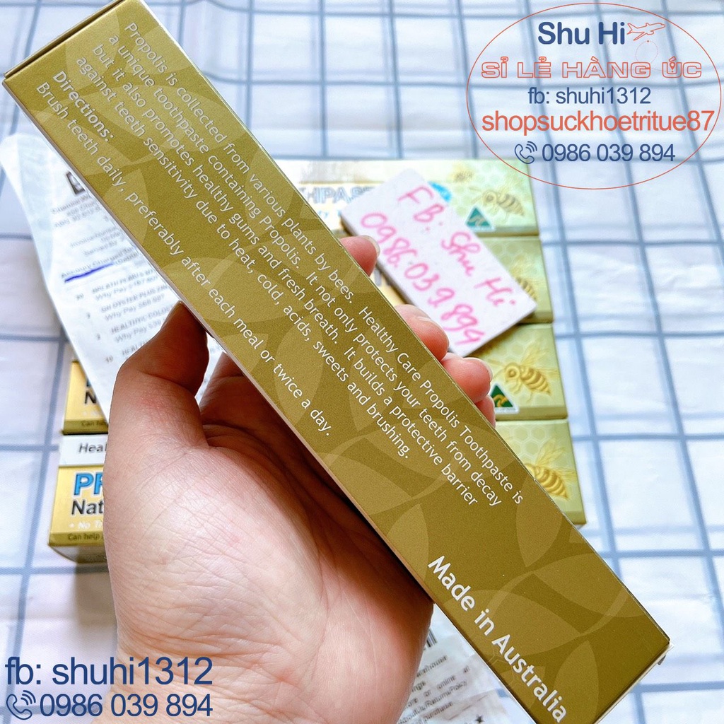 Kem đánh răng keo ong giúp lợi - nướu khỏe mạnh Healthy Care Propolis Toothpaste 120g - Úc