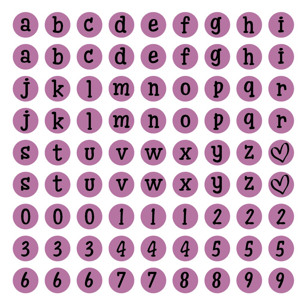 hình dán chữ và số sunny dùng trang trí sổ tay và nhật ký