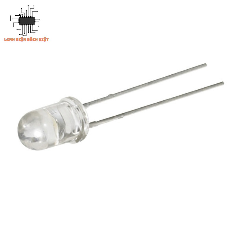 LED trắng 5mm trong suốt túi 10c