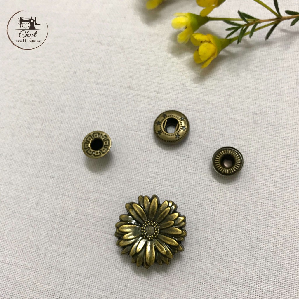 Cúc bấm đồng 4 chi tiết cao cấp - Dùng cho túi, ví, đồ handmade