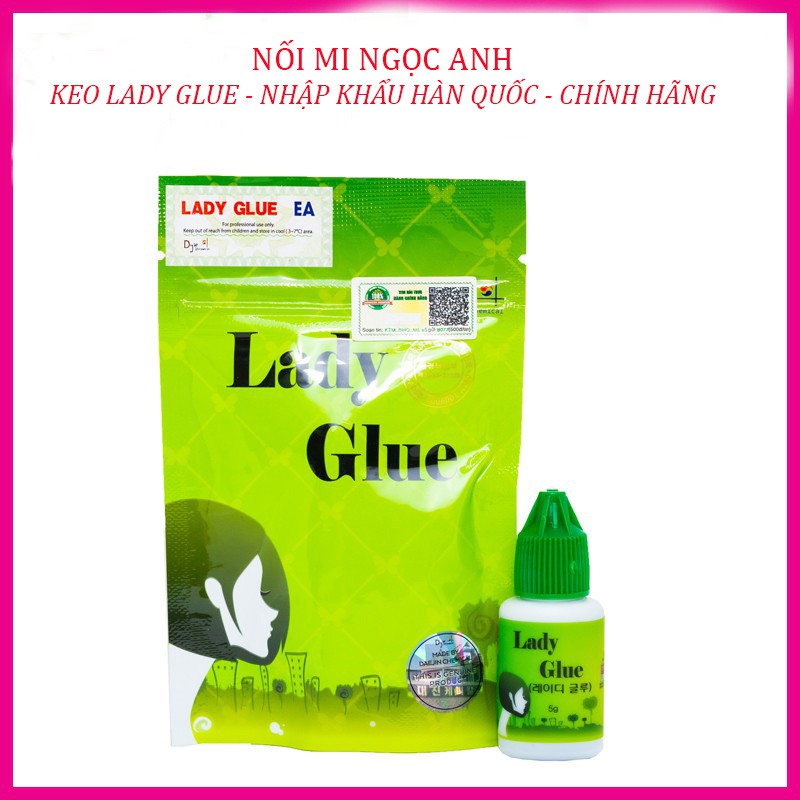 Keo lady glue, keo lady xanh, ít cay, keo nối mi dành cho thợ nối mi chuyên nghiệp