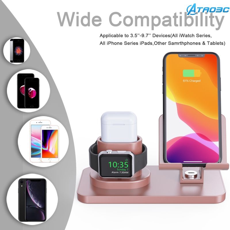 (Đang Bán) Giá Đỡ Sạc 3 Trong 1 Cho Iphone Và Apple Watch Airpods Tao3C