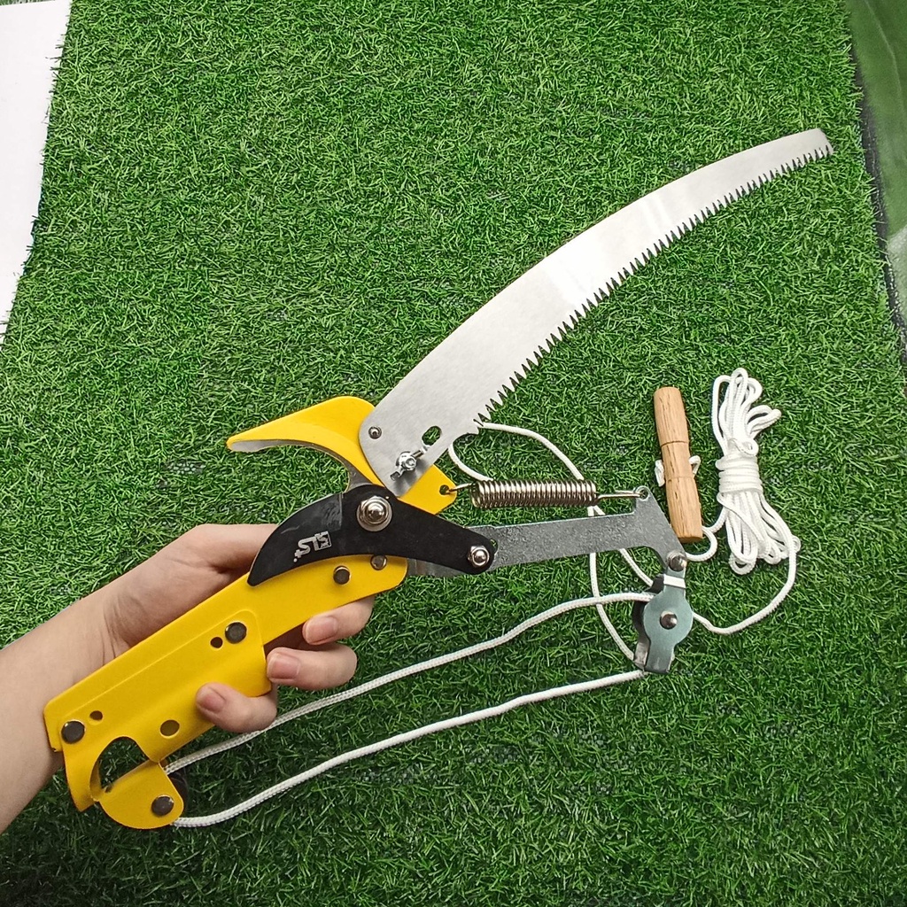 Đầu kéo cắt cành, giật cành, tỉa cành, hái quả trên cao kết hợp cưa cành cây chính hãng LS+ LS500701