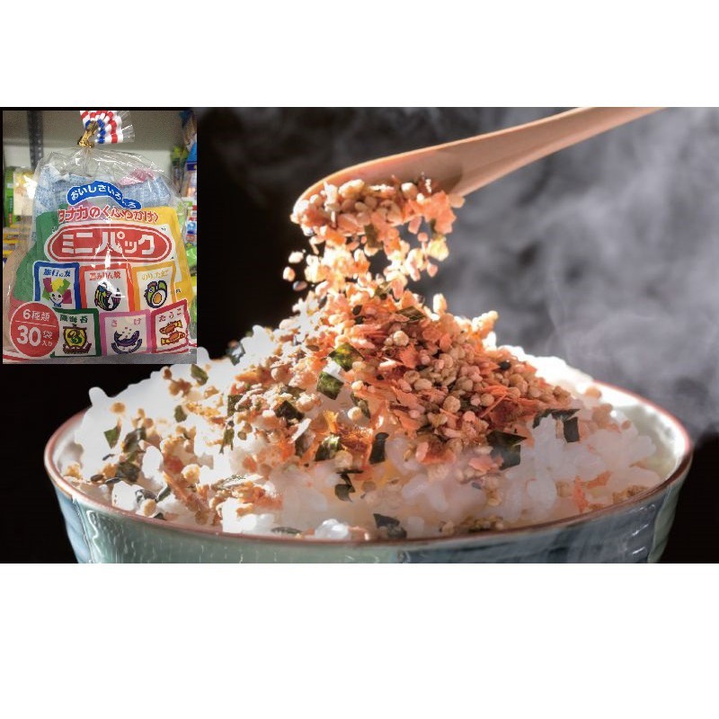 Gia vị rắc cơm Furikake nội địa Nhật cho bé ăn dặm 6 vị gồm 30 gói nhỏ [HSD T10/2022]