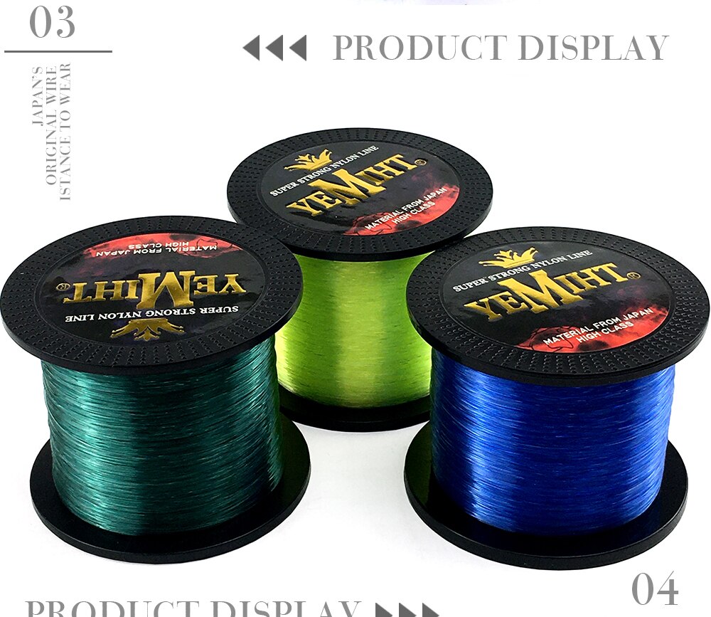 Cuộn Dây Câu Cá YEMIHT 1000M 0.8-8.0M Chất Lượng Cao