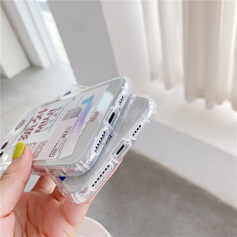 Suitable for Xiaomi Redmi note7 note8 note9 note9pro all-inclusive couple transparent extra box label note9S note9Promax 9A 9C male and female personality IKEA shockproof mobile phone case