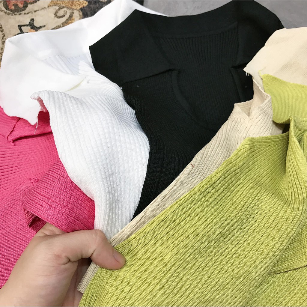 ÁO SÁT NÁCH LEN cổ bẻ 5 màu (Kèm ảnh thật,video) | BigBuy360 - bigbuy360.vn