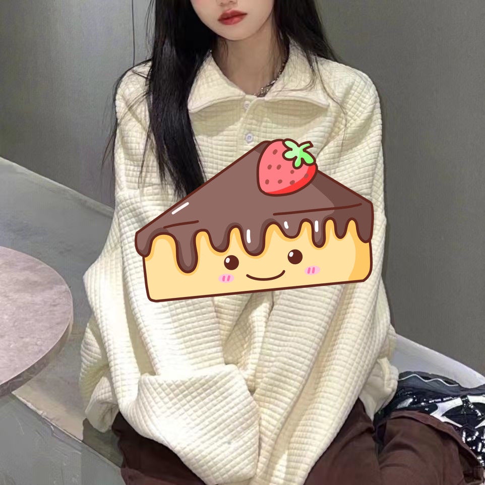 Jiashucheng Áo Nỉ Dài Tay Form Rộng Phong Cách Hàn Quốc Thời Trang Mùa Hè Mới